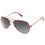 Red Metalic Frame Black Gradient Lens Aviator Sunglasses