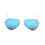 Golden Frame & Blue Glass Aviator Sunglasses For Men & Women