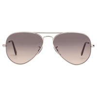 Silver Frame Black Gery Gradient Lens Aviator Sunglasses