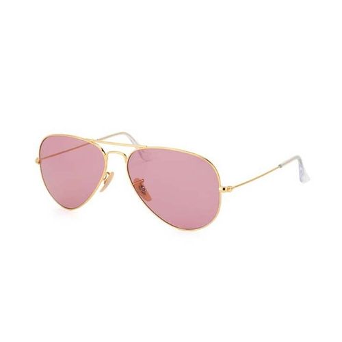 SuperDeals Golden Frame & Regular Pink Glass Aviator Sunglasses For Men & Women