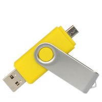 Smart 2 in 1 Micro OTG Card Reader in Yellow color