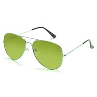 Light Green Frame Green Lens Aviator Sunglasses
