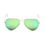 Golden Frame & Aqua Green Glass Aviator Sunglasses For Men & Women