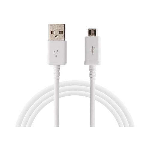 White USB to Micro USB 2.0 cable for