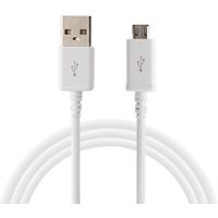 White USB to Micro USB cable for