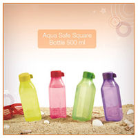 Tupperware Aquasafe 500 Ml Square Bottle -1 Pc Assorted