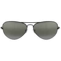 Black Frame Black Glass Aviator Mens Sunglasses