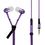 Zipper Series Stereo Earphone with Microphone in Purple Color