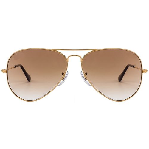 Golden Frame Brown Gradient Aviator Mens Sunglasses