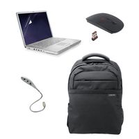 Samsung Black Laptop Backpack With USB Mouse, USB LED Light, Screen Guard For 15.6 inches Laptop Combo