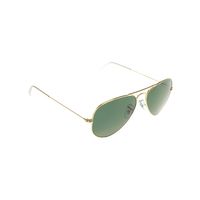 SuperDeals Golden Frame & Regular Green Glass Aviator Sunglasses For Men & Women