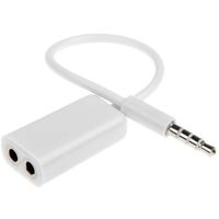 Aux Splitter Short cable in white color