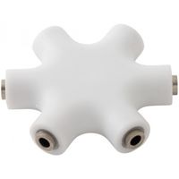 Audio Jack Stereo Cable Adapter. 3.5 mm Multi Headphone Splitter in white Color