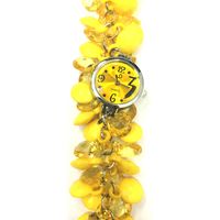 Yellow Fancy Beaded Watches for Girls & Womens