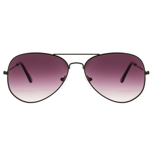 Black Frame Pink Gradient Glass Aviator Mens Sunglasses