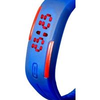 Dark Blue Plastic Digital Rectangular Bracelet Band LED Watch For Boys, Men, Girl, Women