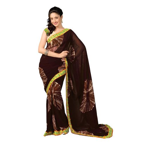 7 Colors Lifestyle Faux Georgette Abstract printed Saree - AAZSR551BSUHM