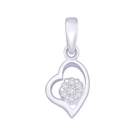 Heart Zirconia Silver Pendant-PD154