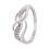 White CZ Silver Finger Ring-FRL009