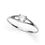 Pretty White CZ Silver Finger Ring-FRL055