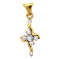 Floret Cosmo Diamond Pendant- BAP484, si - ijk, 18 kt