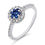Blue & White Diamond Ring - AMR0800A