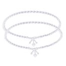 Rope Chain Silver Anklets-ANK071