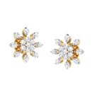 Delighting Blossom Diamond Studs-RS00178, 18 kt, si-gh