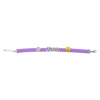 Tweety Motif Purple Silver Bracelet For Kids- BRKD003