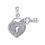 Heart & Key CZ Silver Pendant-PD164