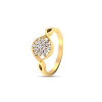Giant Flower Diamond Finger Ring-RRI00714, 18 kt, vs-gh, 12