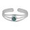 Green Zircon Silver Toe Ring-TRMX048