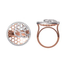 Cutout Diamond Finger Ring-RRI01263