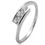 Pretty White Zircon Silver Finger Ring-FRL086