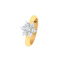 Floral Diamond Ring-RRI00770, 18 kt, vs-gh, 12