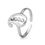 Carry White CZ Silver Toe Rings-TR326