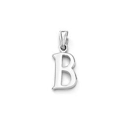 Alphabet  B  Silver Pendant-PD109