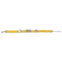 Hello Kitty Motif Yellow Silver Bracelet- BRKD002