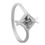 Fabulous White Zircon Silver Finger Ring-FRL108
