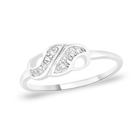 White Zircon Silver Finger Ring-FRL062