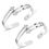 Duo Zircon Silver Toe Ring-TR487