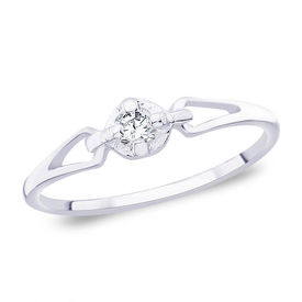 Classic CZ Silver Finger Ring-FRL019