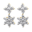 Interlinked Diamond Drop Earrings- BATS42ER, si - ijk, 18 kt