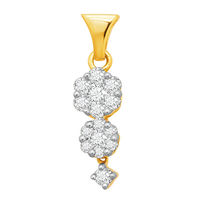 Sway Bloom Diamond Pendant- BAPS227P, si - ijk, 18 kt
