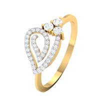 Loop Fashion Diamond Ring-RRI0084, 18 kt, vvs-gh, 12