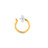 Tashi Diamond Nose Ring-RN0022, vvs-gh, 18 kt