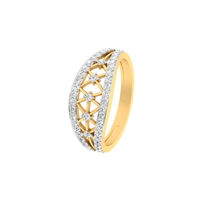 Elisa Braided Diamond Ring-RRI00894, 18 kt, si-gh, 12