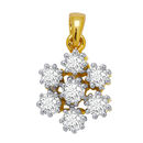 Flower Diamond Pendant- GUPS0031P, si - ijk, 18 kt