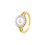 Full Moon Diamond Leaf Ring-RRI00948
