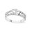 Sparkling Double Heart CZ Silver Finger Ring-FRL081